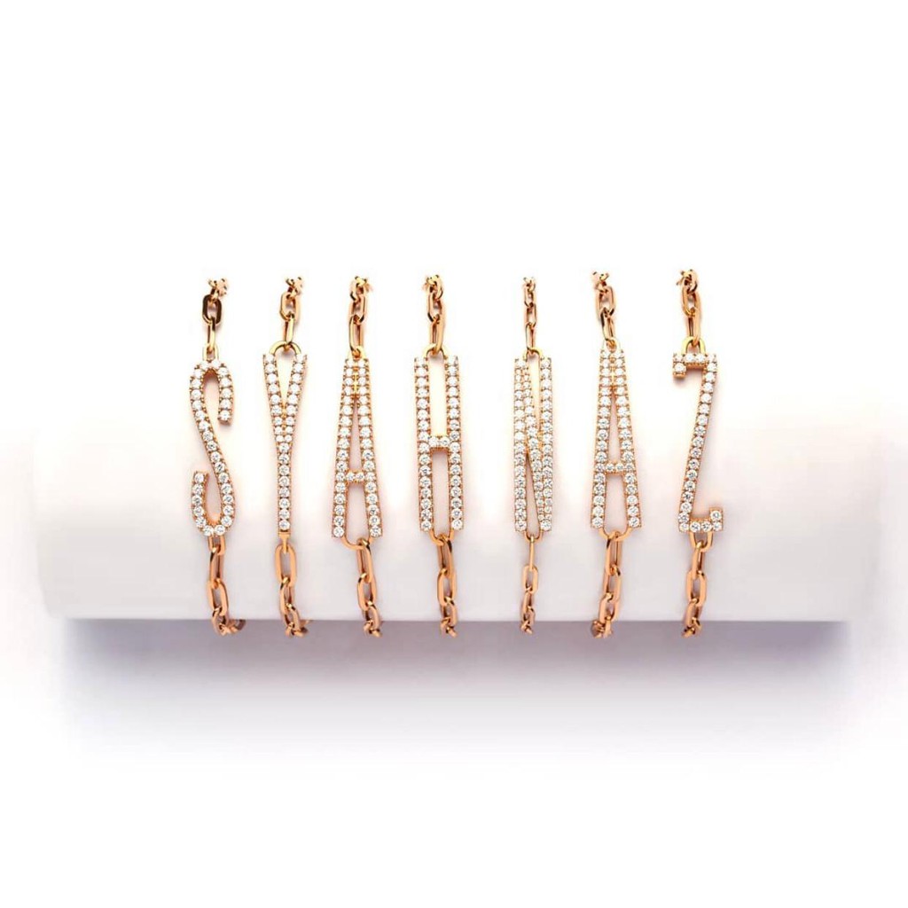 Gelang emas huruf kadar 375 syahnaz edition