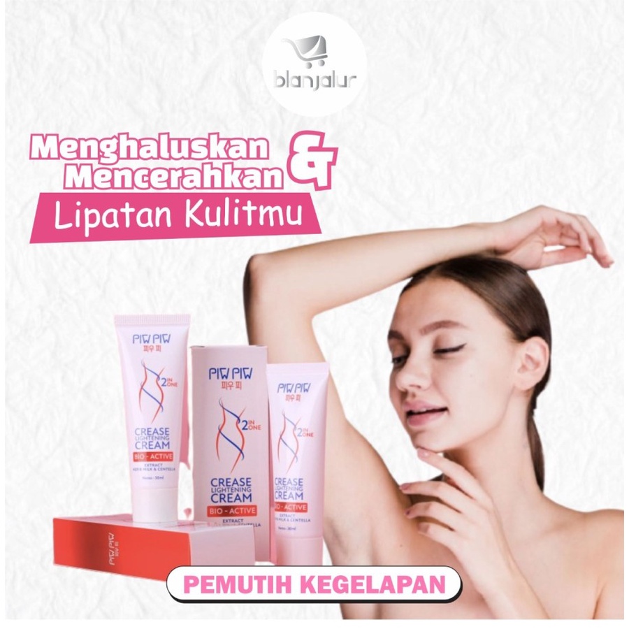 Piw Piw Crease Lightening Cream PiwPiw Krim Pemutih Pencerah Ketiak Selangkangan Lipatan Kulit Ampuh Halal BPOM