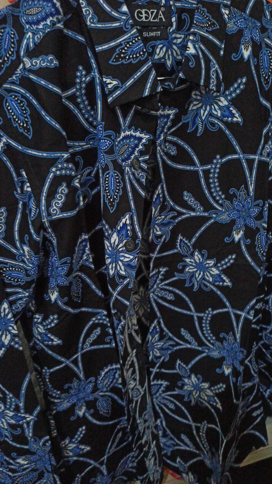 Odza Baju Batik Slim Fit Kemeja Batik Modern Pria Batik Lengan Panjang Pria Atasan Batik