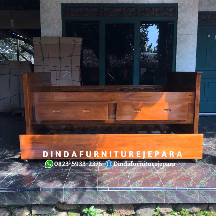 DIPAN TEMPAT TIDUR DOUBLE BED - RANJANG TEMPAT TIDUR SORONG - DIPAN