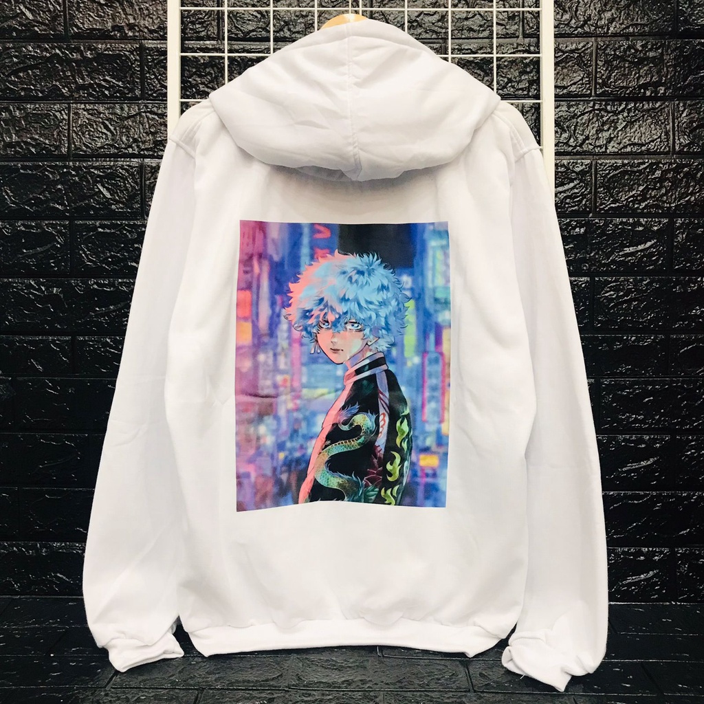 Hoodie Kawata Souta Square White Anime Manga Tokyo Revengers Premium Unisex