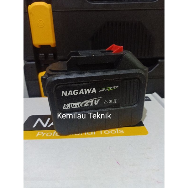 Baterai Batre Battery 8 AH Mesin Cordless NAGAWA JLD MAKITA RYU NRT 21V 8AH BOR GERINDA IMPACT WRENC