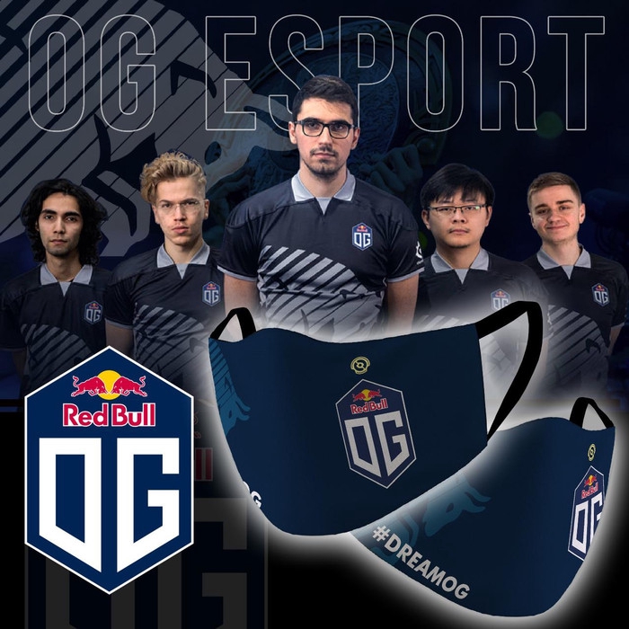 Masker Kain Masker Wajah Gaming Masker - Team OG REDBULL