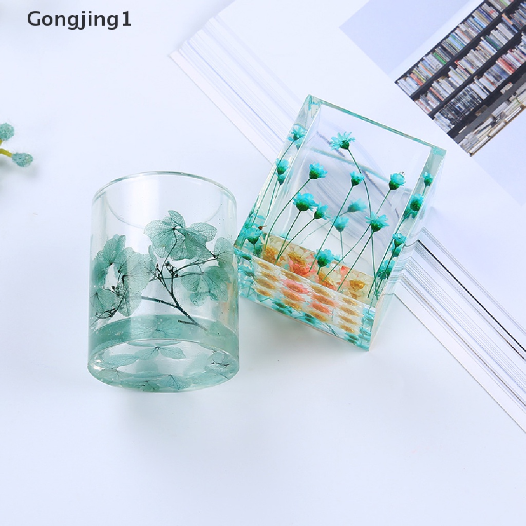 Gongjing1 Cetakan Resin Epoxy Bahan Silikon Untuk Membuat Tempat Lilin DIY