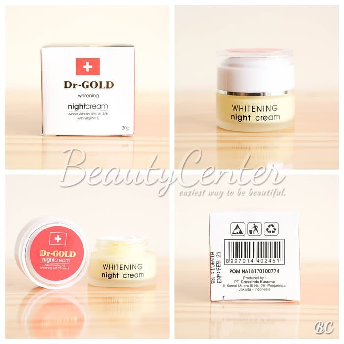 [DR.GOLD] Dr Gold Whitening Night Cream / Cream Malam / BPOM / 20gr