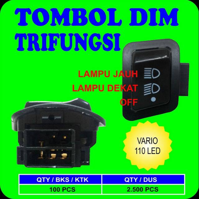 Jual Tombol Saklar Lampu Dim Titik Vario Led Kaki Shopee Indonesia