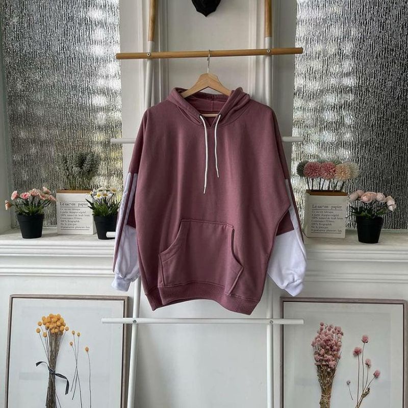 Nayla Fashion Grosir - CHICO Hoodie turtleneck terbaru/hoodie oblong keren/hoodie santai pria bahan fleece