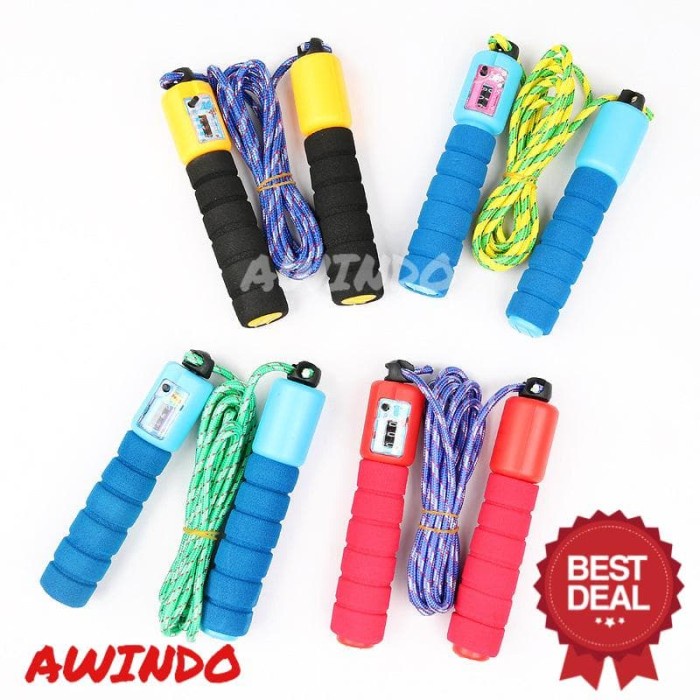 TALI LOMPAT SKIPPING JUMP ROPE + COUNTER PENGHITUNG SKIPPING ROPE