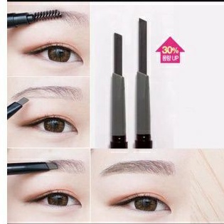 Pensil Alis waterproof double head spin automatic eyebrow pensilalis putar - Pensilalis Anti Air