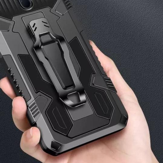 ♘ H8 Hard case i-Crystal Case Xioami Redmi 9 / 9C / Note 9 / Note 9 Pro with Belt Clip & stan ℗