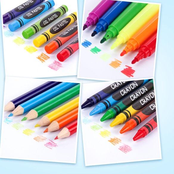 

ART Set Crayon 280pcs Warna Alat Menggambar dan Mewarnai Hadiah Anak Anak Crayon Set キ