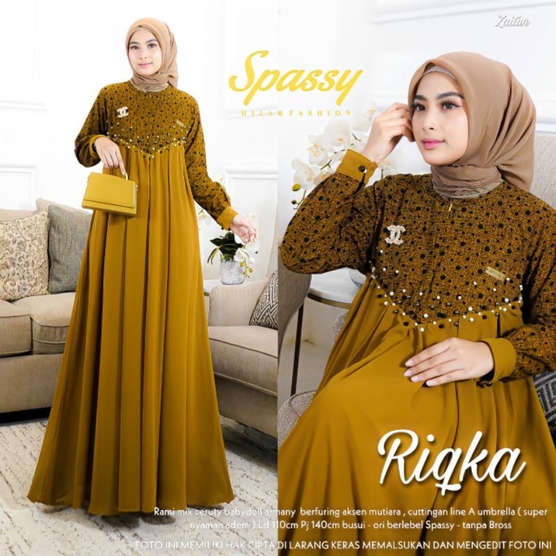 Riqka spassy gamis pesta ld 110