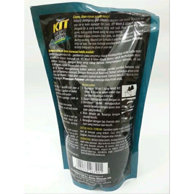 shampoo mobil kit, sampo mobil KIT WASH N GLOW POUCH 720 ML