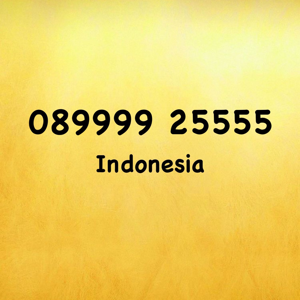 Nomor Cantik Tri - Three 11 Digit Kuartet A - 0899 - 089999 2 5555