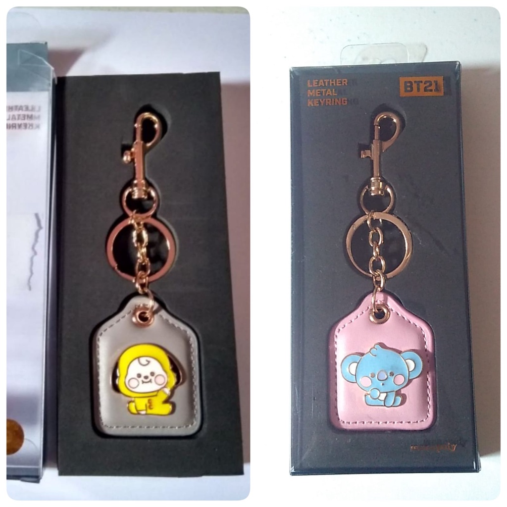 BT21 LEATHER METAL KEYRING CHIMMY/KOYA BTS (monopoly Korea)