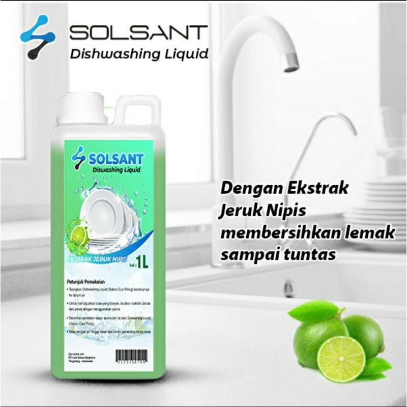 Sabun Cuci Piring DISWASHING LIQUID SOLSANT 1 Liter