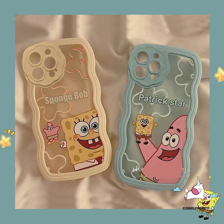 Soft Case Motif Kartun SpongeBob Patrick Star Untuk iPhone 7plus 11 13 12 Pro MAX 6 6s 7 8 Plus XR X XS MAX SE 2020