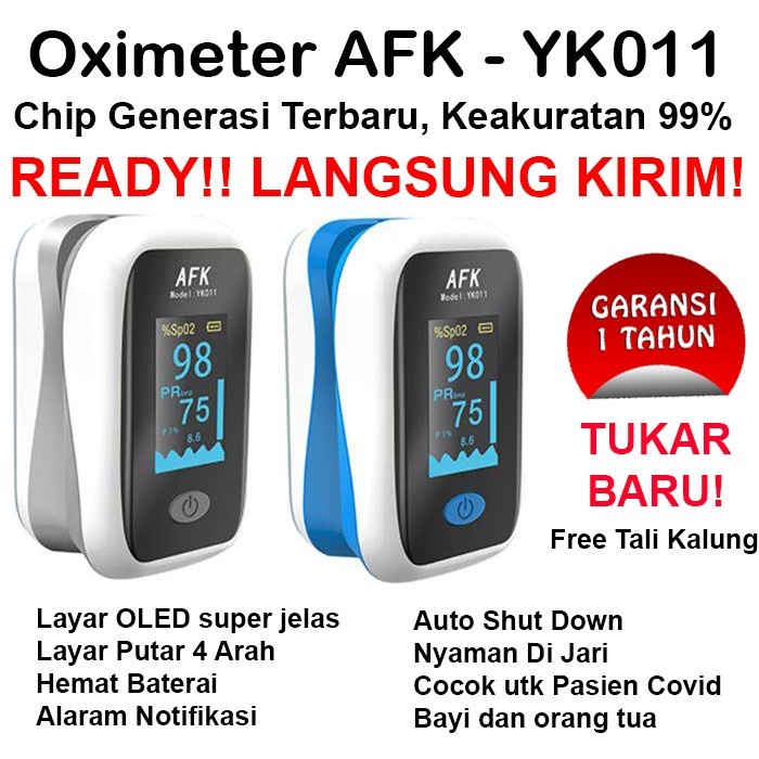 Fingertip Pulse Oximeter SP02 Saturation AFK Original Monitor LED