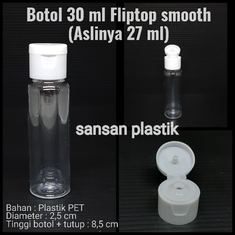 Botol Fliptop 30 ml / Botol 30 ml Fliptop / Botol 27 ml fliptop