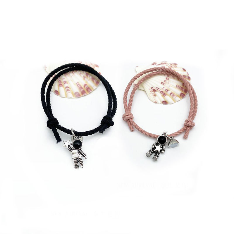 Fashion astronaut pendant couple Bracelet nylon rope Solid Color Bracelet simple accessories