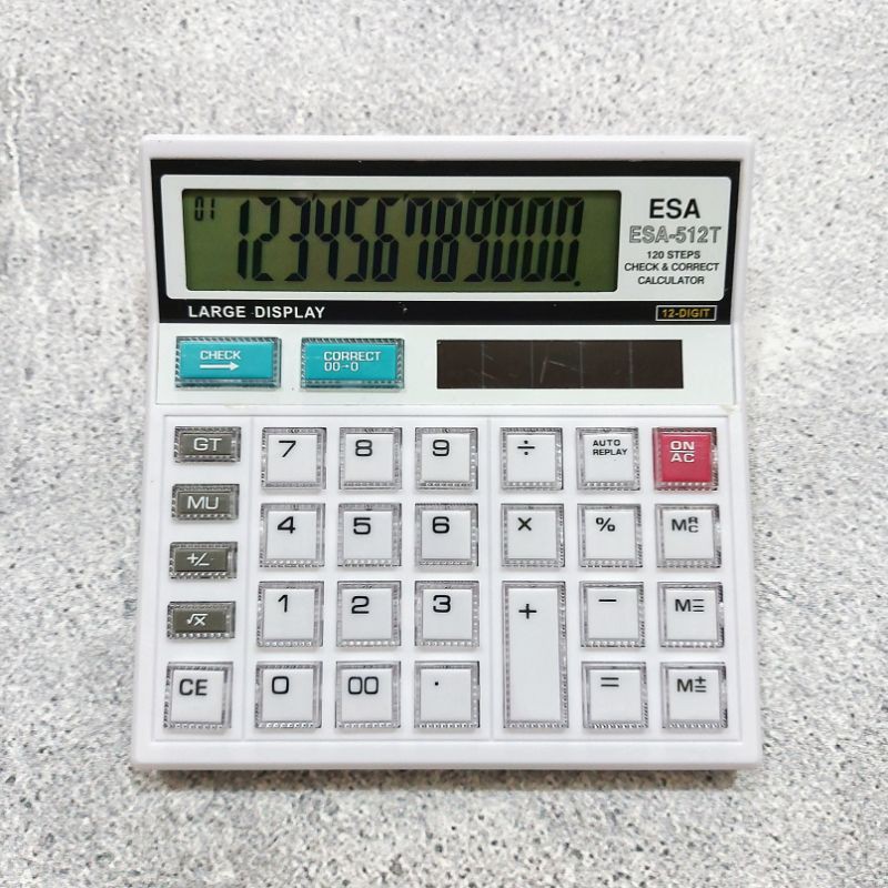 

Kalkulator Calculator Check & Correct 12Digits Cal Esa 512T 120 step Terbaru