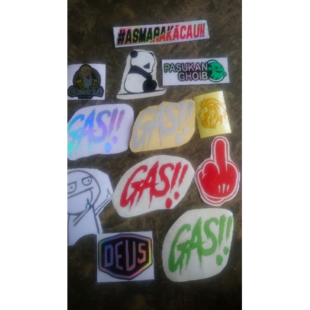 CUTTING STICKER, STICKER HOLOGRAM, STICKER MOTOR, STICKER LUCU