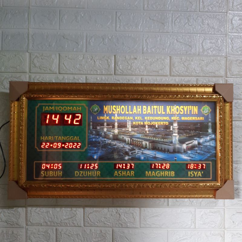 JAM DIGITAL MASJID JADWAL SHOLAT DAN TIMER IQOMAH