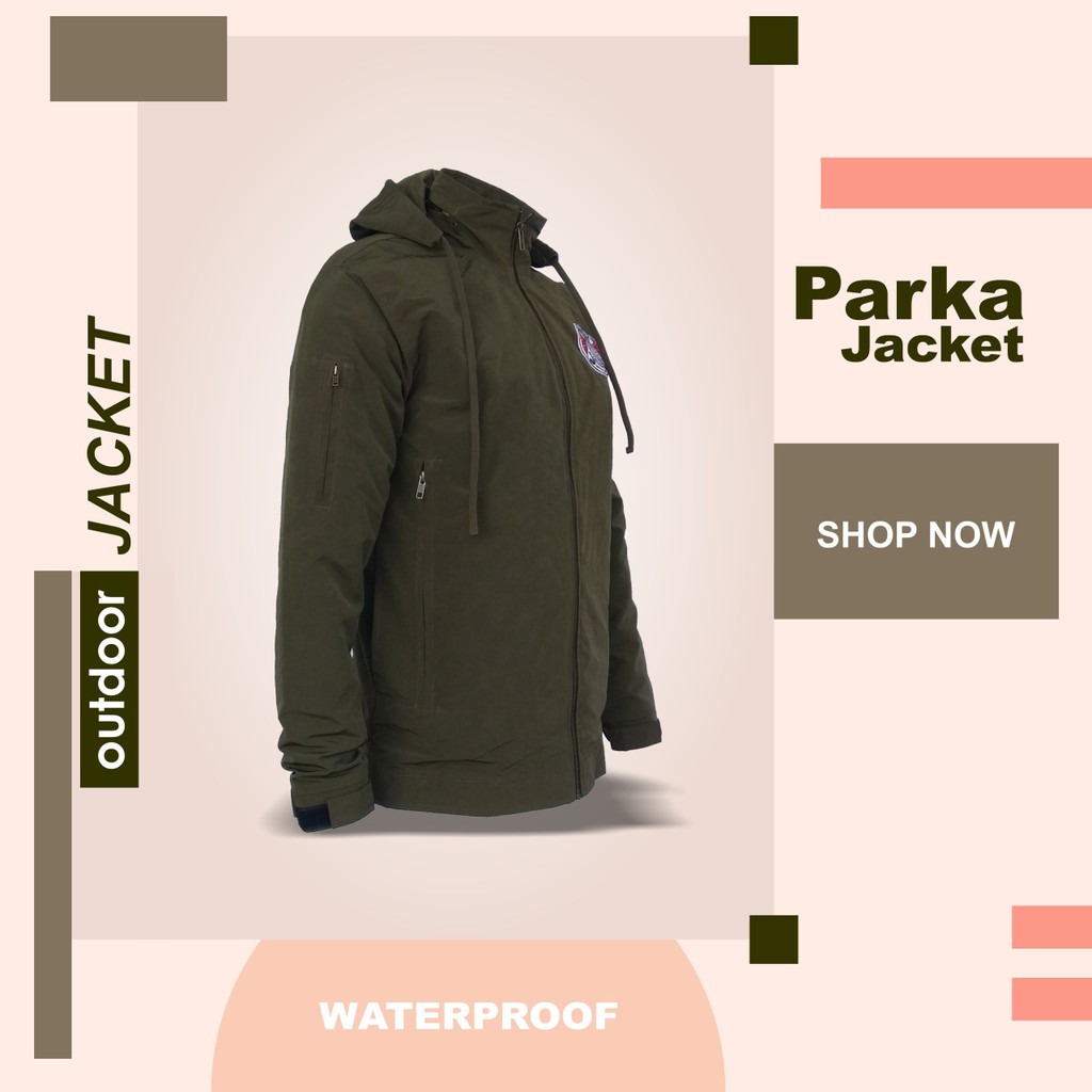 DARKBLUE | Jaket Parka Pria Army Green Tactical Premium Outdoor Waterproof | Jaket Distro Original