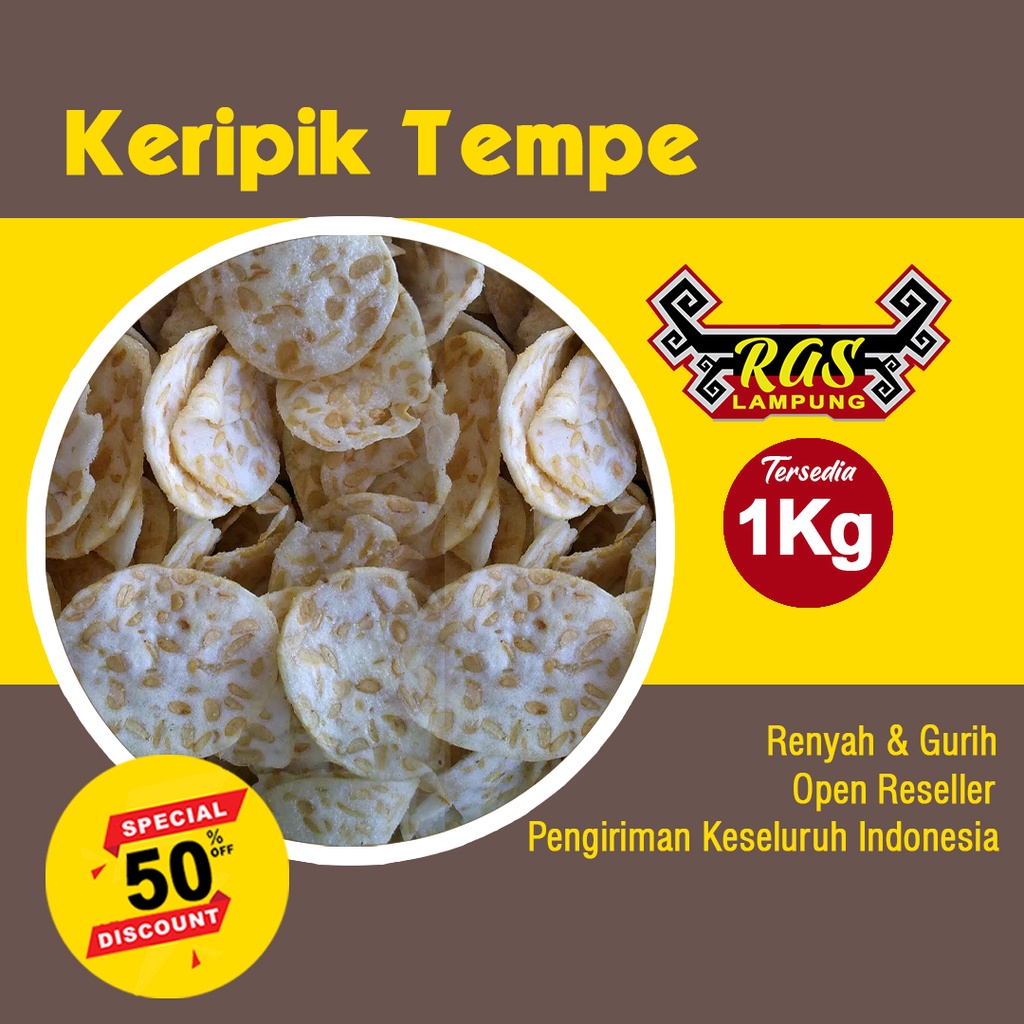 

Kripik Keripik Tempe Koin Bulet 1kg Original Jajanan Cemilan Gurih Renyah Makanan Oleh-Oleh khas Lampung