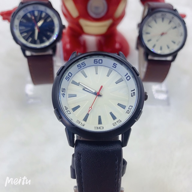 [HARGA GROSIR] JAM TANGAN PRIA MURAH READY 5 WARNA HARGA SATUAN KULIT FASHION MURAH  ANALOG M05