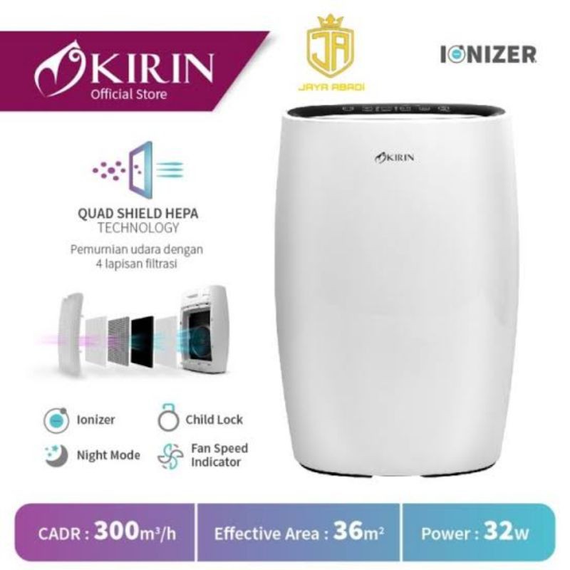 KIRIN KAP 036 AIR PURIFIER ALAT MESIN PEMBERSIH PEMURNI PENYARING FILTER UDARA KOTOR MACHINE GARANSI