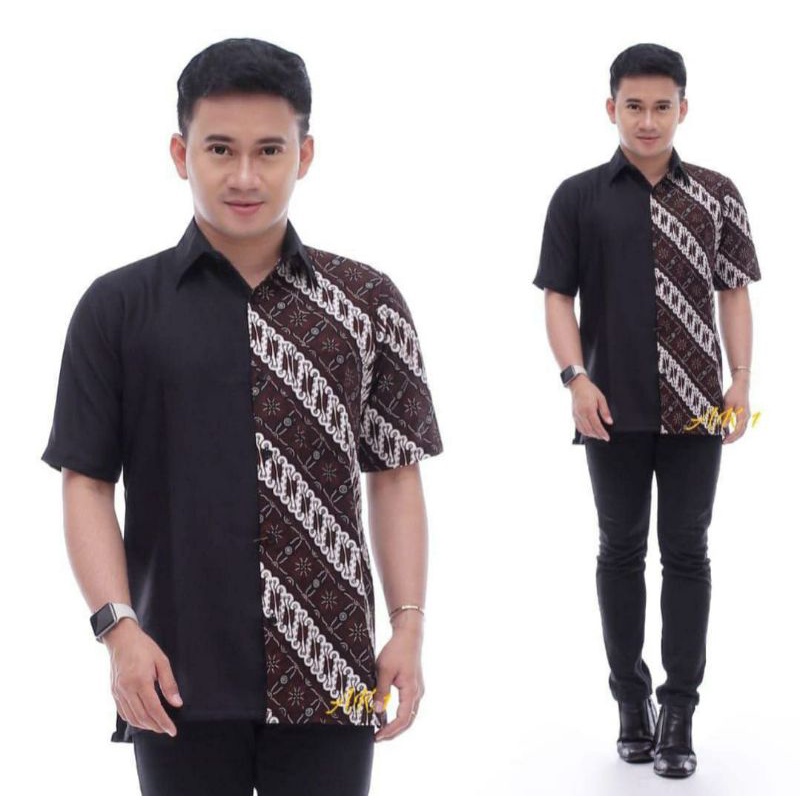 Batik Couple Modern Baju Batik Wanita Modern Atasan Batik Kerja Wanita Blouse Batik Kantor M L XL XXL Seragam Batik Modern