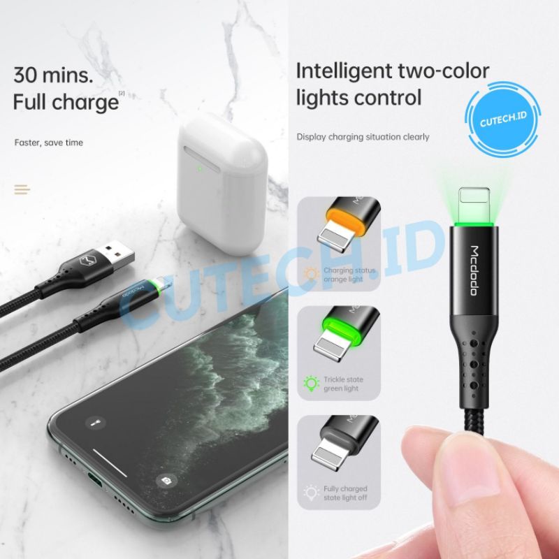 MCDODO KABEL DATA IPHONE / CABLE LIGHTNING AUTOMATIC DISCONNECT POWER OFF CA-7411