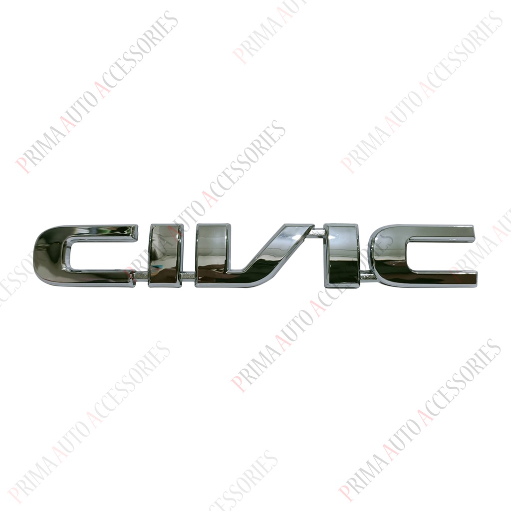 Emblem Mobil Honda (Tulisan) CIVIC 2001 - 2005 Bagasi Chrome