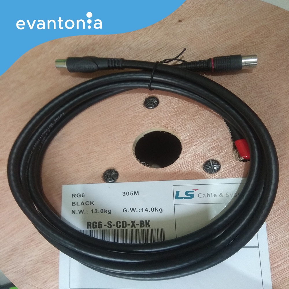 Kabel Loop Out Antena TV Coaxial Male To Female