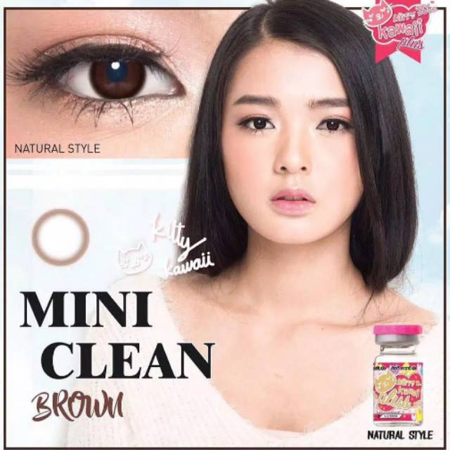 Softlens mini clean brown kitty kawai