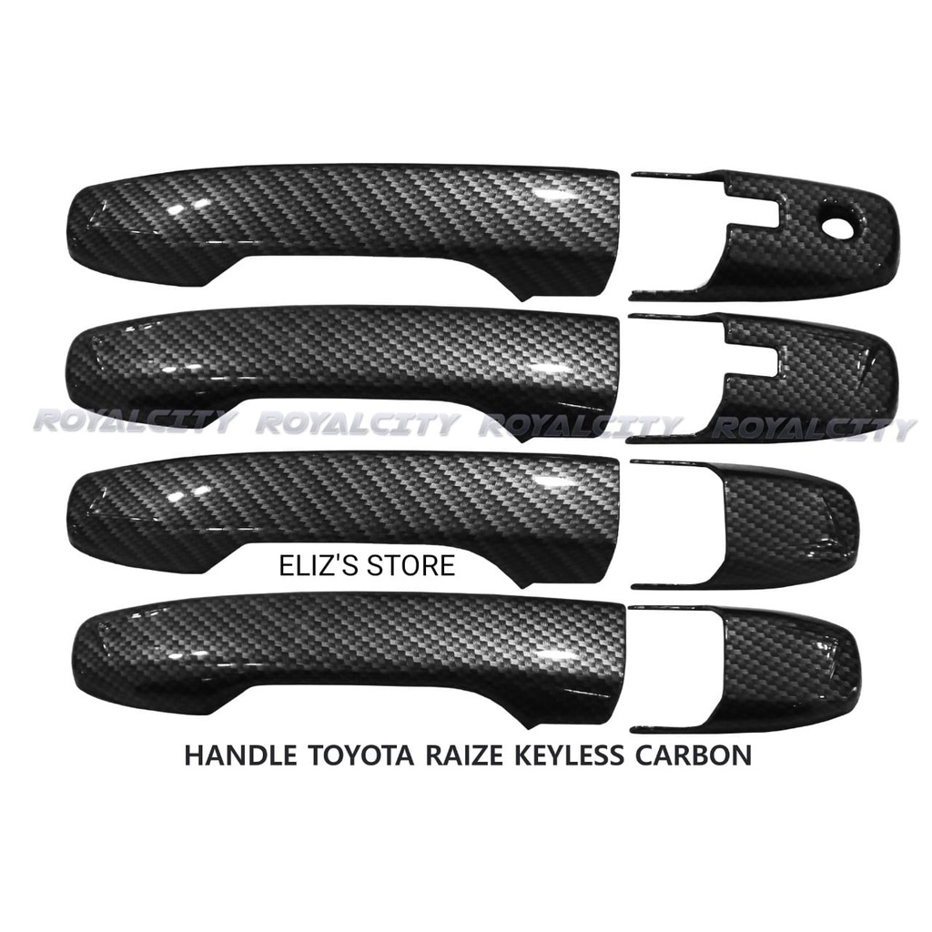 cover handle keyless carbon toyota raize/cover handel keyless toyota raize carbon