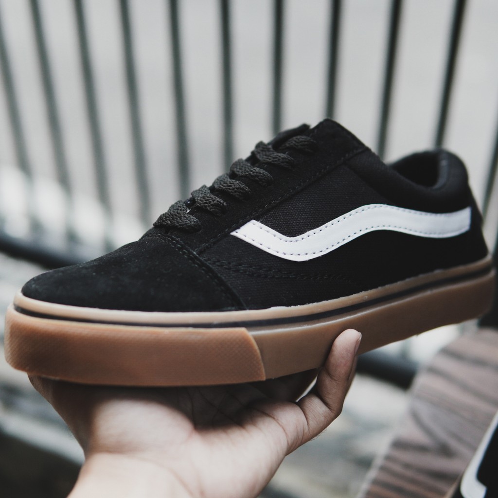 SEPATU SNEAKERS PRIA SEPATU OUTSCOOL BLACK GUM SEPATU KEREN PRIA HANGOUT SANTAI HARIAN/KULIAH