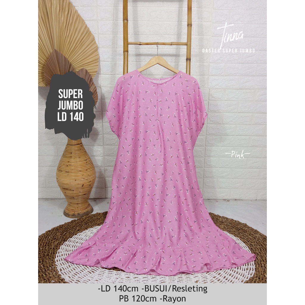 LD 140cm (40 Motif) Daster SUPER JUMBO dan Daster Kaftan LD 150cm Ruffle (Part 1) Daster Rempel JUMBO Daster Viral-Tinna Pink