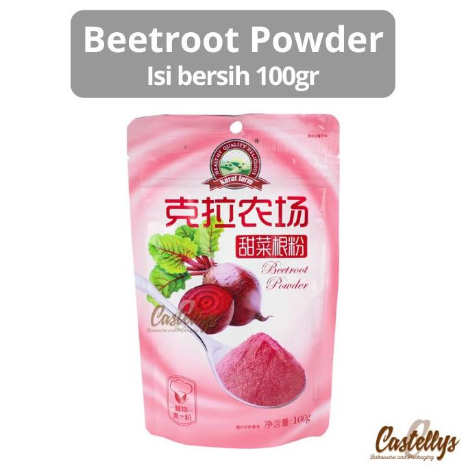 

siap kirim] Beetroot Powder 100gr Bubuk Buah Bit Makanan Minuman Kue Cake Import