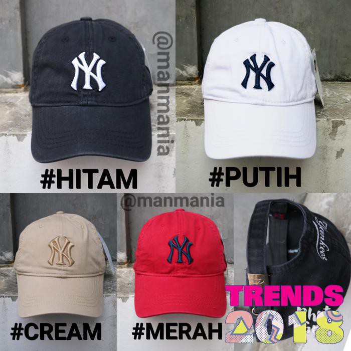 Topi NY golf baseball snapback import cotton - Putih