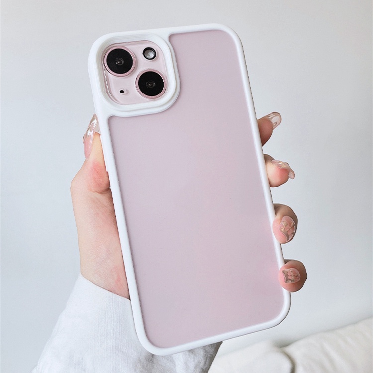 Hard Case Pelindung Anti Sidik Jari Tahan Noda Warna Permen Macaron Untuk Iphone 13 Pro Max 13mini 12promax