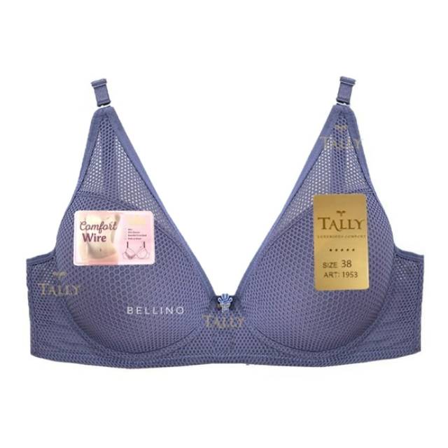 Bra Wanita Basic Tally 1953 Push Up Breast Pori Kawat Kait 2 Busa Tipis Size 34 36 38 40 / Bh Pori