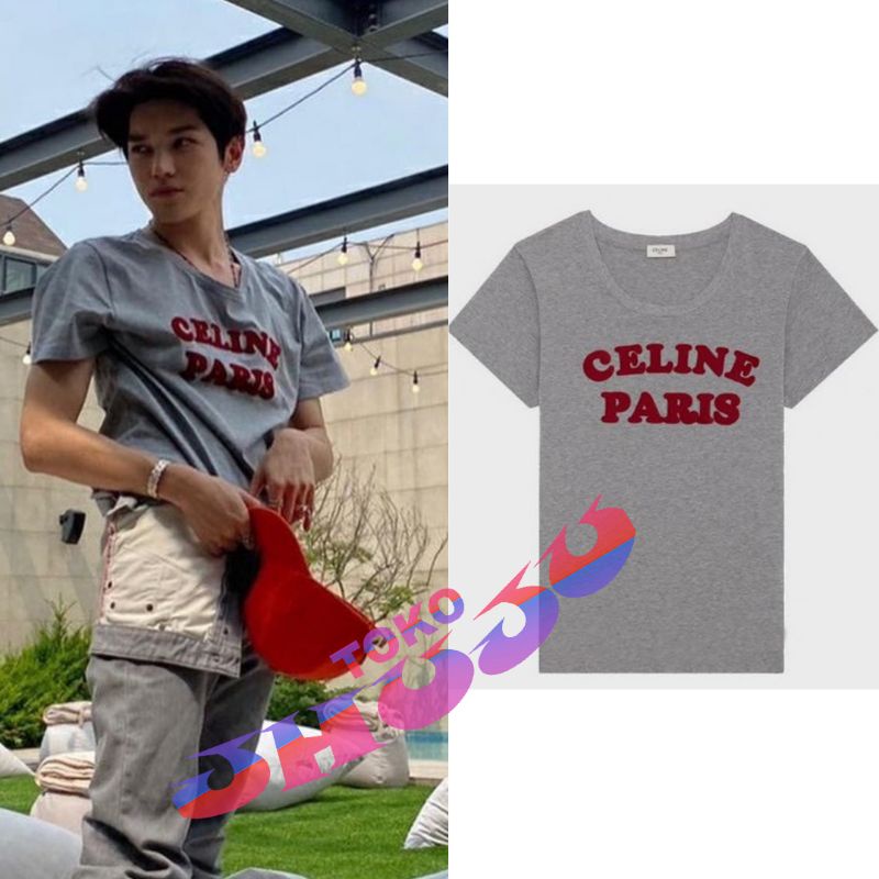 Baju T shirt NCT Taeyong Cl1ne Paris Sablon Merah