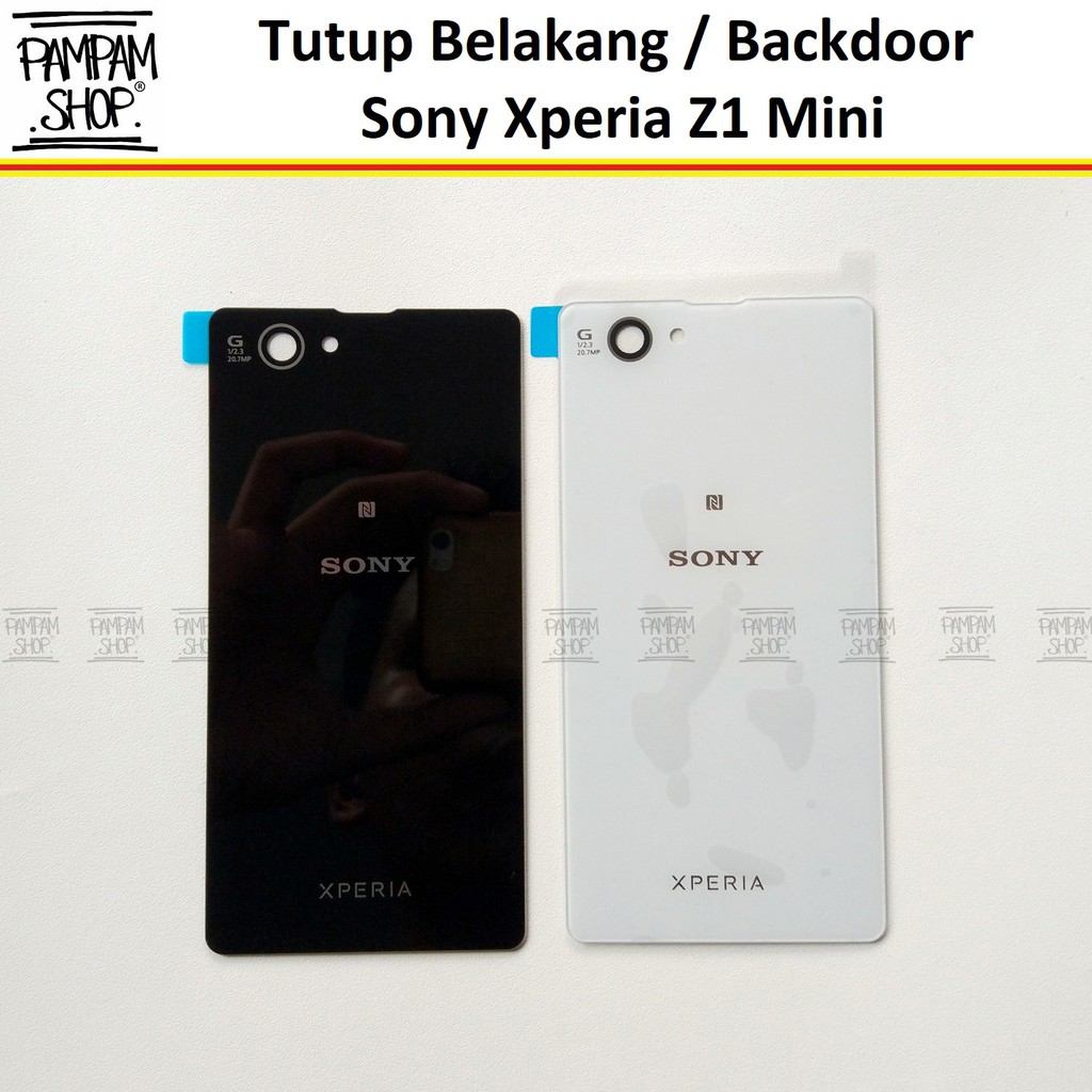 Tutup Belakang Baterai Casing Backdoor Back Door Cover Sony Xperia Z1 Mini Original OEM Hitam Putih