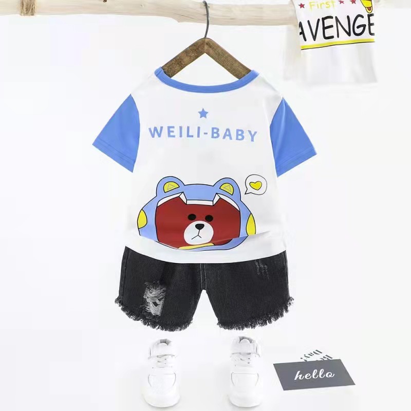 ♥DPS829♥U02 JUMPER PENDEK KAOS + CELANA IMPORT/BAJU SETELAN ANAK COWOK CEWEK MURAH REAL PIC