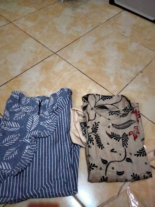 Tey-17 Batik Wanita Asj Sa Hrb026 Kenongo Kemeja Tosca Pendek