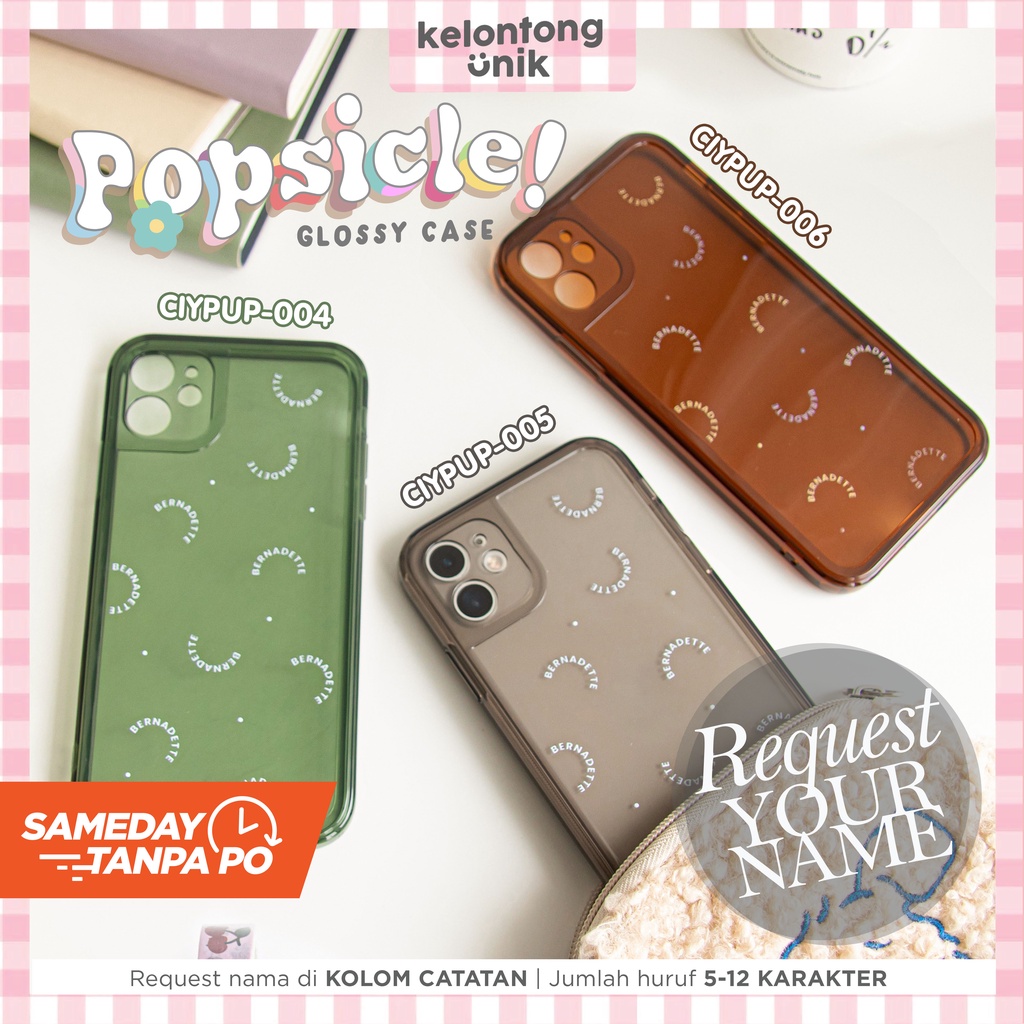 LANGSUNG KIRIM TANPA PO | (Seri 2) For iPhone - POPSICLE Glossy Case - Premium Case Custom Nama