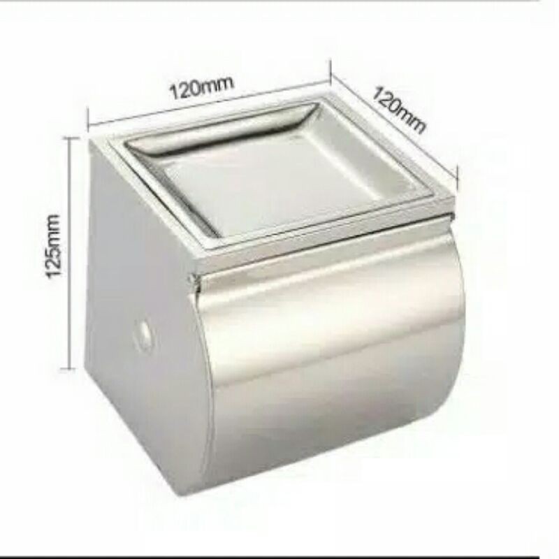 TEMPAT KOTAK TISU TISSUE TEMPAT ASBAK KAMAR MANDI TOILET STAINLESS STEEL ELEGAN DESIGN
