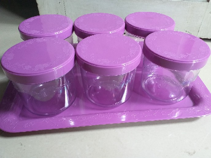Food Storage Set Of 7 Pcs / Toples Plastik/ Toples Kue/ Toples Kecil